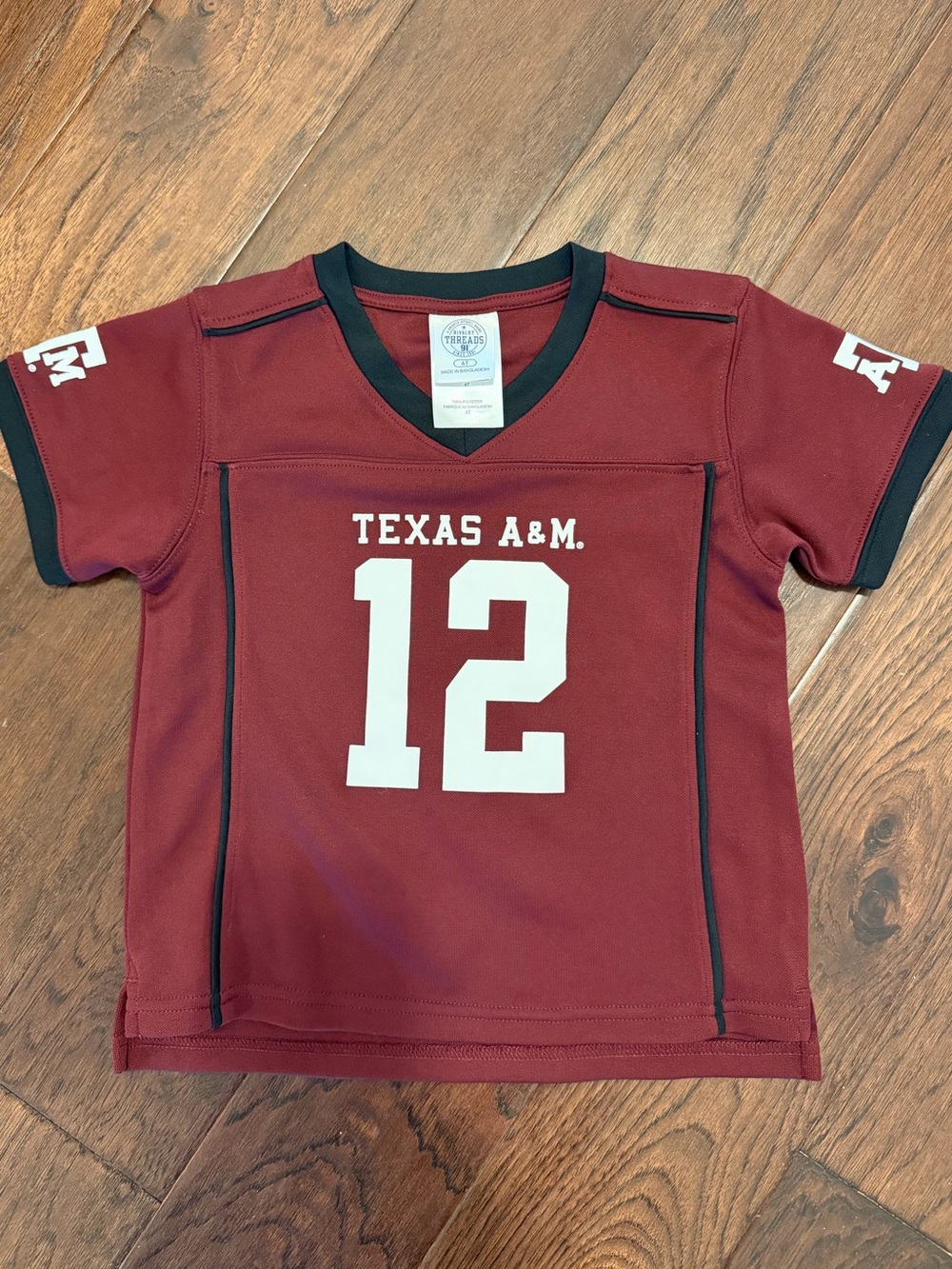 EUC Texas A&M Aggies toddler Football Jersey Top - size 4T